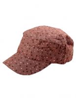 Sommercap braun mit Punkte
