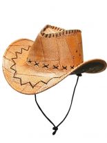 Cowboyhut Kunstleder gelb Muster