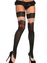 Strapsstrümpfe im Burlesque Style schwarz