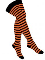 Overknees Streifen schmal orange