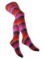 Overknees bunt gestreift rot