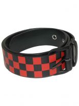 Gürtel Quadrate schwarz rot