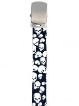 Matrosengürtel Totenkopf weiß
