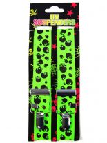 Hosenträger Skulls neon