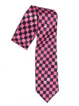 Krawatte Schachbrett pink