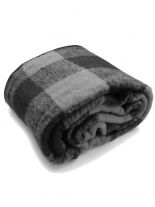 Buffalo Decke gewebt grau