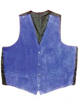 Wildlederweste blau