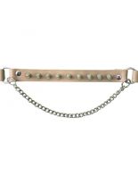 Leder Stiefelband Killernieten beige