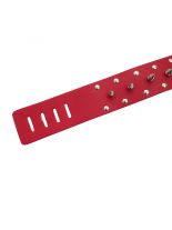 Lederfessel Halsband mit Killernieten rot