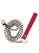 Lederfessel Halsband mit Killernieten rot