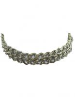 Leder Halsband Kette 3 reihig
