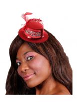 Haarschmuck Mini Zylinder Merry Christmas Samt glänzend rot