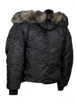 Polar Winterjacke schwarz dick gefüttert