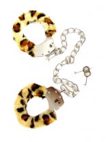 Fußschellen mit Fell leopard