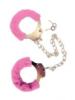 Fußschellen mit Fell rosa