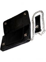 Geldbörse mit Kette schwarz