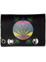 Geldbeutel mit Kette Marijuana klein