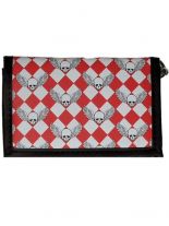 Geldbeutel mit Kette Skull with Wings Red