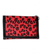 Geldbeutel mit Kette Leopard rot