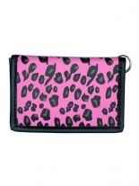 Geldbeutel mit Kette Leopard pink