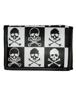 Geldbeutel mit Kette Skulls black white