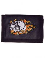 Geldbeutel mit Kette Flame Skull