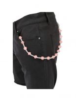 Geldbeutel Kette kleine Würfel pink
