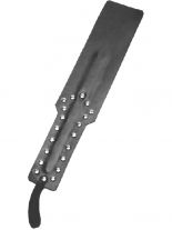 Paddel Peitsche schwarz mit Nieten