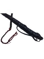Leder Peitsche 190 cm schwarz