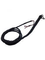 Leder Peitsche 190 cm schwarz