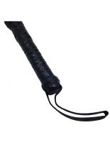 SM Leder Peitsche mit 4 Riemen schwarz