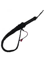 Leder Peitsche 240 cm schwarz