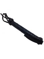 Fetisch Leder Peitsche mit Riemen 103 cm schwarz
