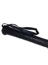 Fetisch Leder Peitsche mit 9 Riemen schwarz