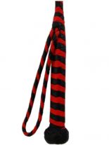 Kunstleder Peitsche schwarz rot mit Aufsätzen