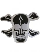 Aufnäher Skull and Bones weiß