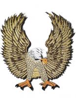Aufnäher Fliegender Adler gold groß