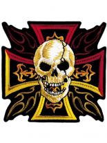 Aufnäher Cross with Skull