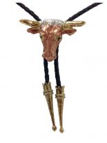 Cowboy Bolokrawatte Büffel Kopf