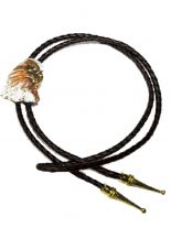 Cowboy Bolokrawatte Adlerkopf silber gold