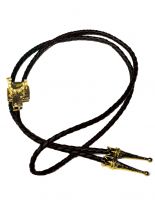 Cowboy Bolokrawatte Sattel gold