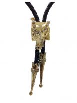 Cowboy Bolokrawatte Sattel gold
