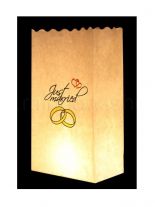 Kerzen Lichttüte Hochzeit Just married