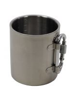 Edelstahl Becher Karabiner 300 ml