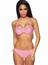 Bikini Set Push Up rot weiß