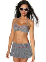 Bikini Set Push Up schwarz weiß