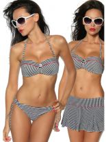 Bikini Set Push Up schwarz weiß