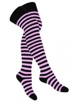Overknees purple stripes