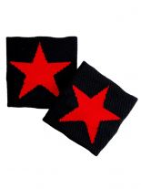 Schweißband Stern rot schwarz
