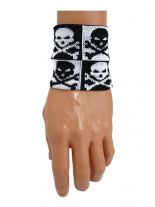 Schweißband Skull kariert
